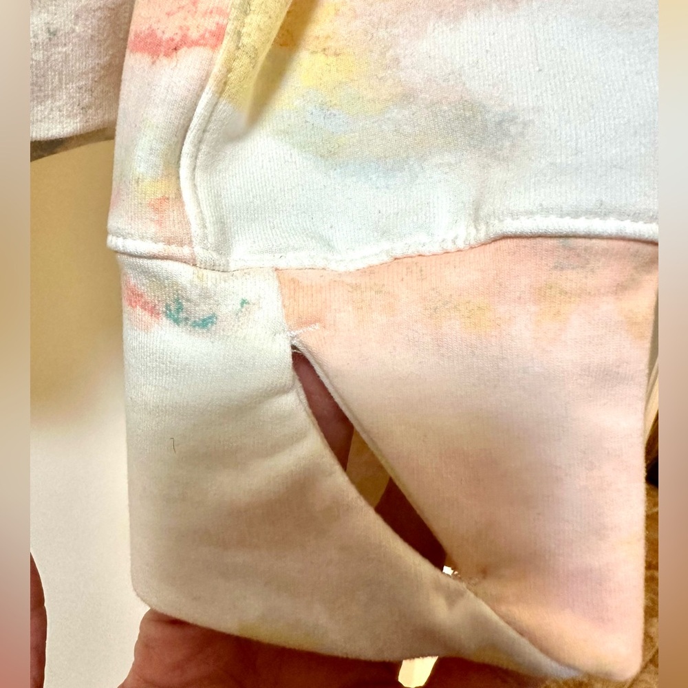 All in Motion crewneck Colorful Tie-Dye Sweatshirt with thumbholes. - Picture 5 of 7